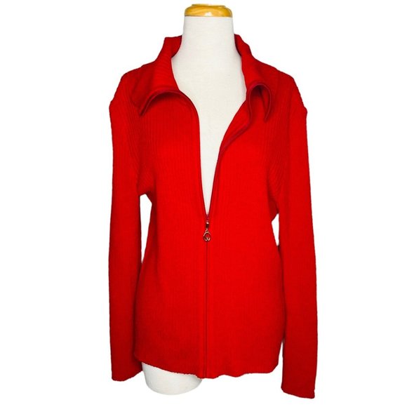 St. John Sport by Marie Gray Zip Up Sweater Size M - Picture 6 of 11